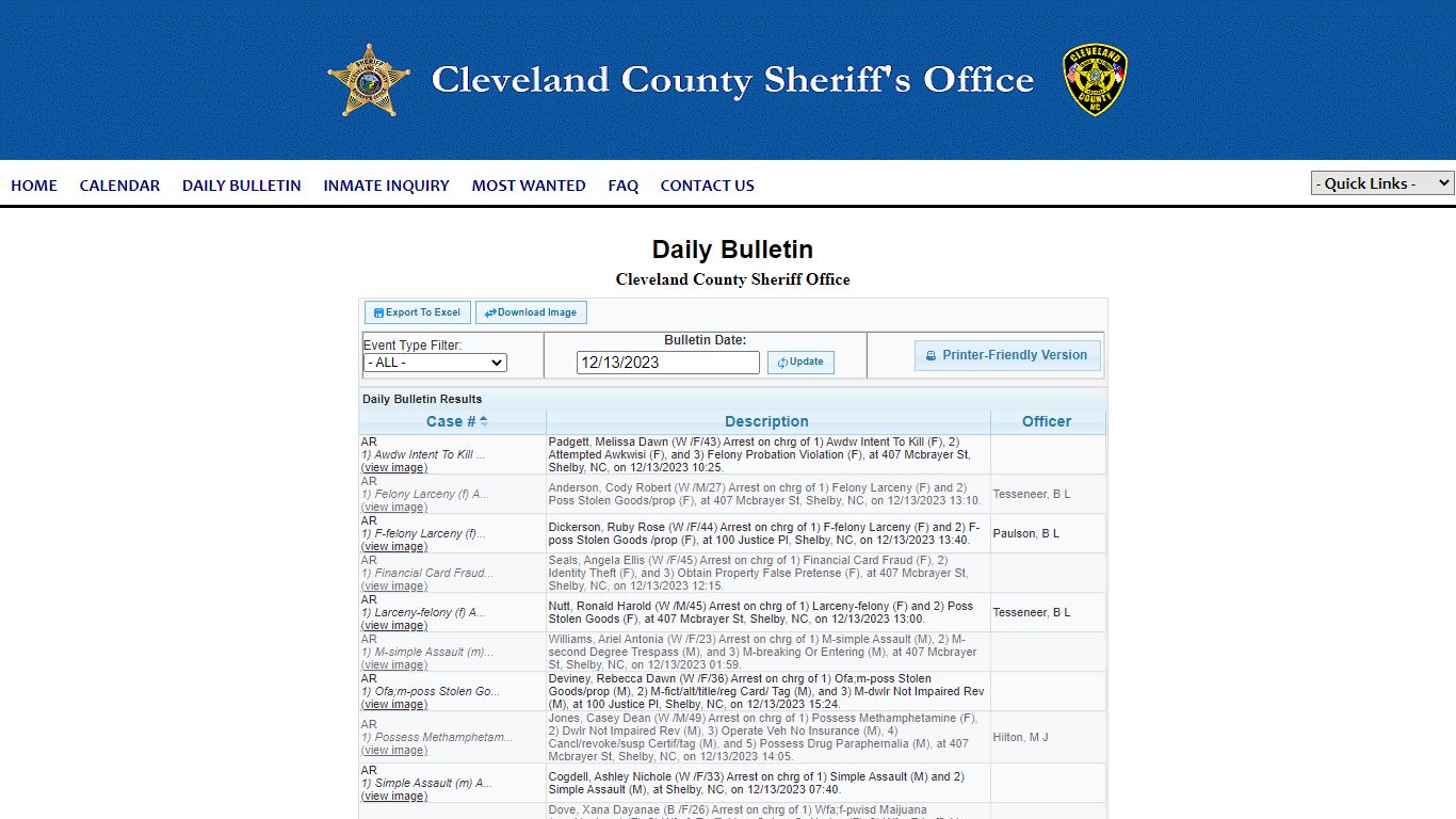 Cleveland County Sheriff Office P2C